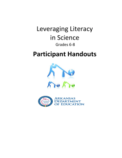 Leveraging Literacy in Science Participant Handouts