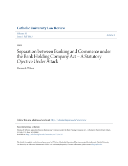 Separation between Banking and Commerce under the Bank