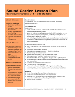 Sound Garden Lesson Plan - North Summit School District
