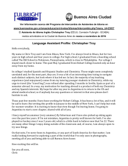 Language Assistant Profile: Christopher Troy