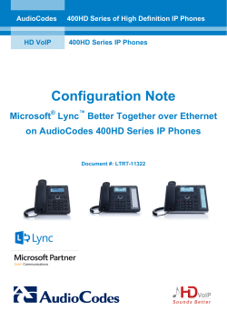 LTRT-11322 400HD Series IP Phones for Microsoft