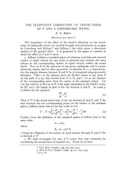 the ellipticity correction to travel