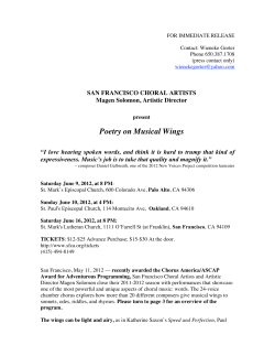 Poetry on Musical Wings - San Francisco Choral Artists