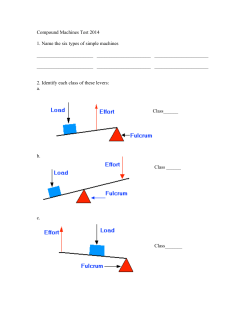 Compound Machines Test 2014 1. Name the six types of simple