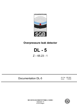 Overpressure leak detector DL