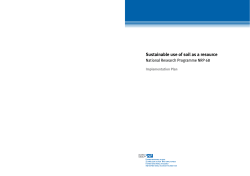 Sustainable use of soil as a resource