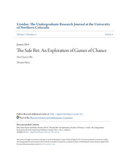 The Safe Bet: An Exploration of Games of Chance