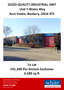 To Let &pound;41,200 Per Annum Exclusive 6,589 sq ft