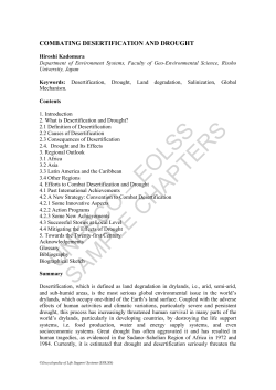 Combating Desertification and Drought