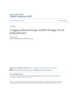 Congress, Interest Groups, and the Strategic Use of Judicial Review