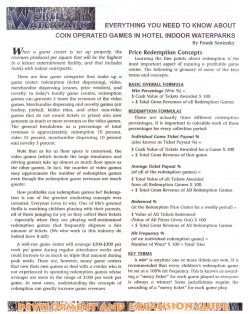 Price Redemption Concepts - Amusement Entertainment Management