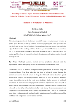 The Role of Witchcraft in Macbeth