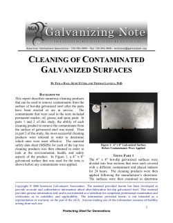 cleaning of contaminated galvanized surfaces