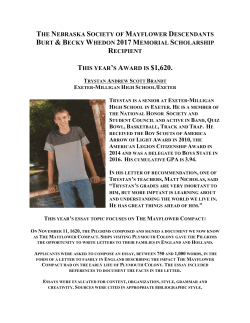 THE NEBRASKA SOCIETY OF MAYFLOWER DESCENDANTS