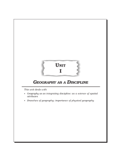 geography as a discipline