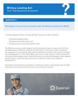 Military Lending Act