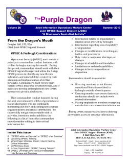 "Purple Dragon" OPSEC Newsletter Summer 2013
