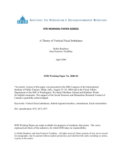 A Theory of Vertical Fiscal Imbalance