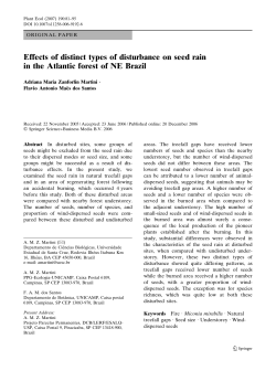 Effects of distinct types of disturbance on seed rain in the Atlantic