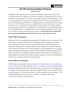 DI-155 protocol - DATAQ Instruments