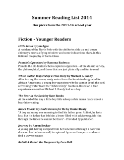 Summer Reading List 2014
