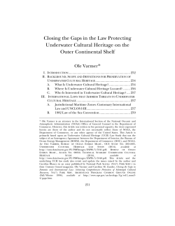 Closing the Gaps in the Law Protecting Underwater Cultural