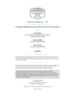 Tracking the Middle-income Trap - Levy Economics Institute of Bard