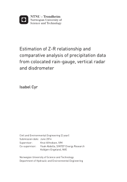 Estimation of ZR relationship and comparative analysis of