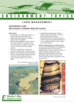 Soil erosion and pasture in Hawke`s Bay hill country