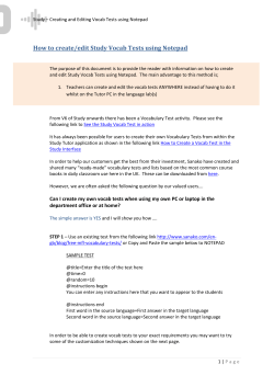 How to create/edit Study Vocab Tests using Notepad