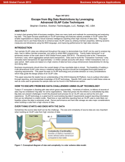 Paper 047-2013: Escape from Big Data Restrictions