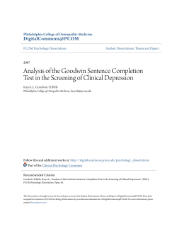 Analysis of the Goodwin Sentence Completion Test in the Screening