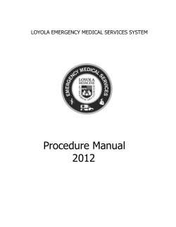 Procedure Manual 2012