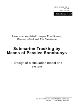 Submarine Tracking by Means of Passive Sonobuoys