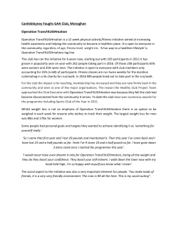 Castleblayney Faughs GAA Club, Monaghan Operation