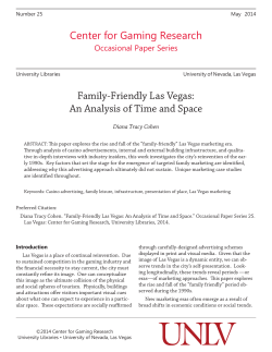 Family-Friendly Las Vegas: An Analysis of Time and Space