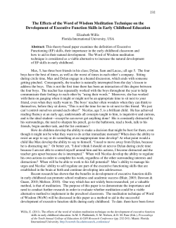 The Effects of the Word of Wisdom Meditation Technique on the