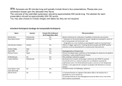 IPA Symposia are 90 minutes long and typically include three to four