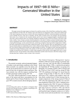 Impacts of 1997&ndash;98 El Ni&ntilde;o&ndash; Generated Weather in the United States