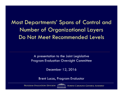 Most Departments` Spans of Control and Number of Organizational