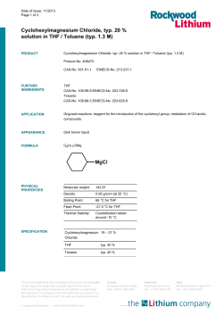 Cyclohexylmagnesium Chloride, typ. 20 % solution in THF / Toluene