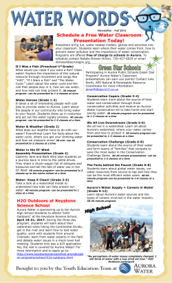 Schedule a Free Water Classroom Presentation Today!