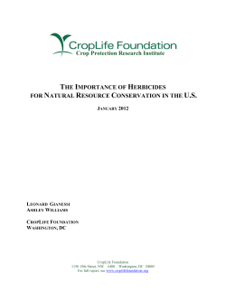 Importance of Herbicides for Natural Resource Conservation in the
