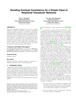 Deciding Eventual Consistency for a Simple Class of