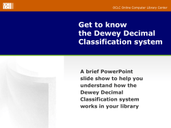 Get to know the Dewey Decimal Classification system