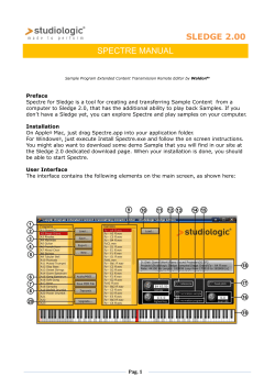 SLEDGE 2.00 SPECTRE MANUAL