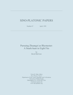 Pursuing Zhuangzi as Rhymester - Sino