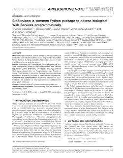 BioServices: a common Python package to access biological Web