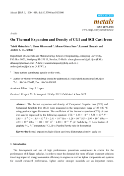 On Thermal Expansion and Density of CGI and SGI Cast Irons