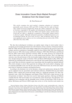 Does Innovation Cause Stock Market Runups